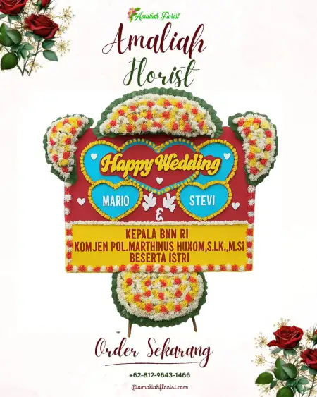 Papan Bunga Pernikahan Trikarya